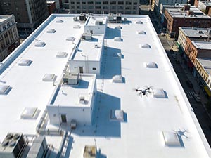 Low-Slope-Roofing-Indianapolis-IN-Indiana-2 | CVC Roofing & Sheet Metal white low slope roof - Low Slope Roofing Indianapolis, IN